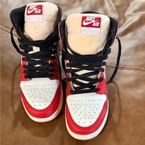 Nike Og Air Jordan 1 Spider-Man Red and White High-Tops